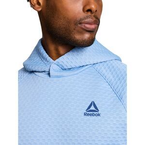 Reebok Men's Surge Textured Knit Pullover Hoodie Sweatshirt Size M Faded Denim